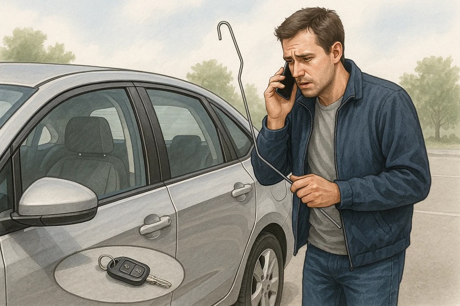 how to get keys out of locked car