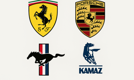 car with horse logo